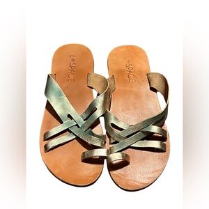 L*Space Metallic Gold Sandals size 8.5 or 39